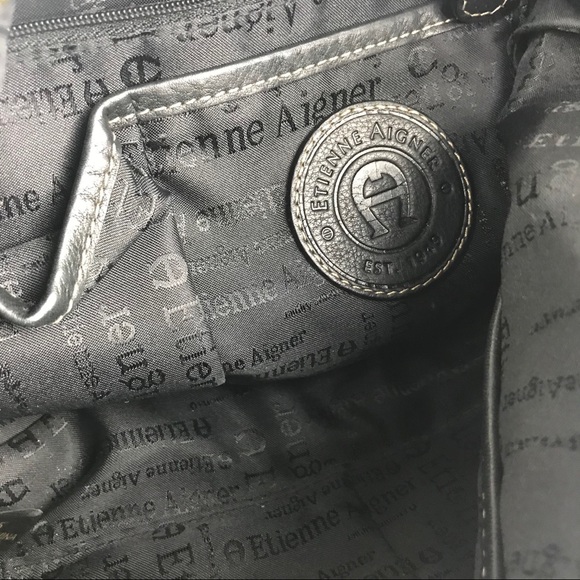 Etienne Aigner Black Leather Sholder Bag - Picture 6 of 10